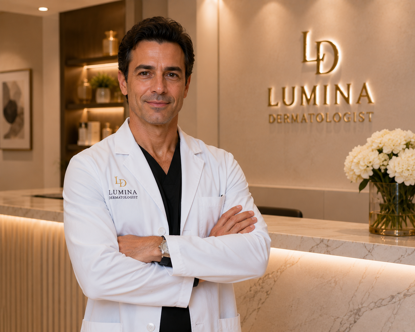Dr. James Whitfield, Senior Dermatologist, at Lumina Dermatology